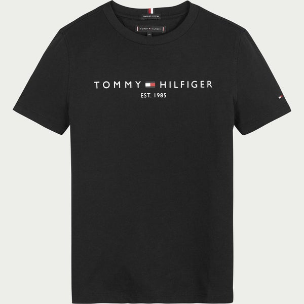 Tommy Hilfiger Boys' Essential Logo Short Sleeve T-Shirt - Black