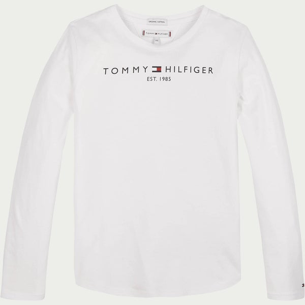Tommy Hilfiger Girls' Essential Long Sleeve T-Shirt - White