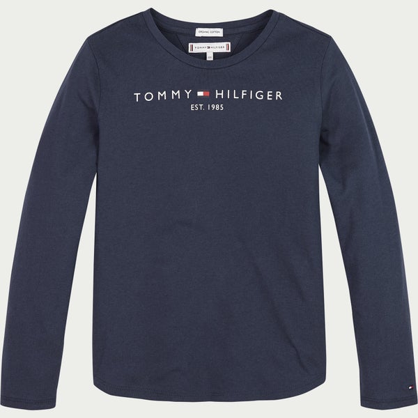 Tommy Hilfiger Girls' Essential Long Sleeve T-Shirt - Twilight Navy