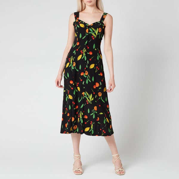 Whistles Women's Fruit Print Frill Cupped Dress - Multi