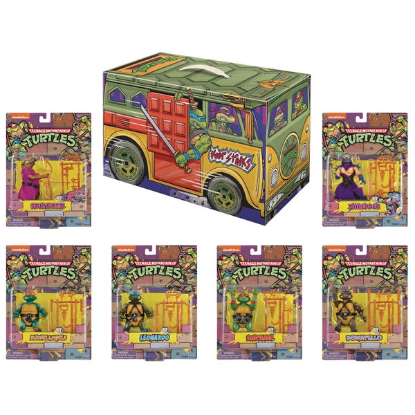 Playmates TMNT Retro Rotocast PX 6 Piece Action Figure Set - SDCC Exclusive