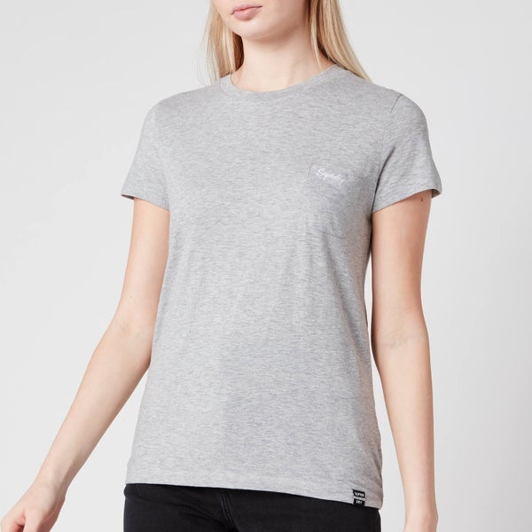 Superdry Women's Orange Label Crew Neck T-Shirt - Mid Grey Marl