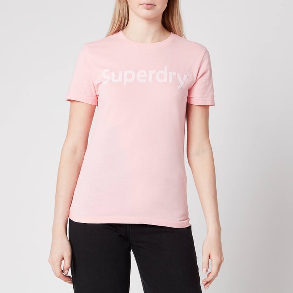 Superdry Women's Regular Flock Entry T-Shirt - Ballet Pink
