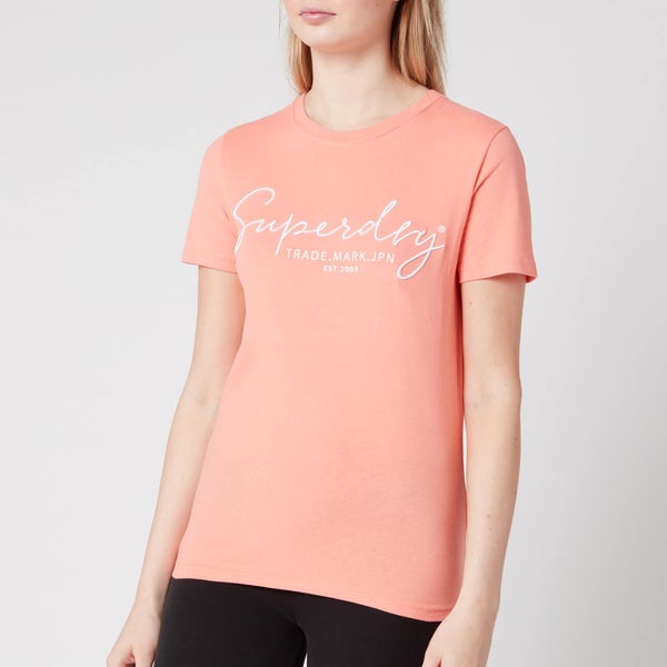 Superdry Women's Alice Script Emb Entry T-Shirt - Desert Flower