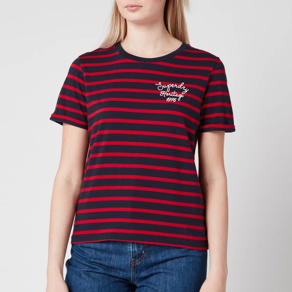 Superdry Women's Heritage Stripe T-Shirt - Navy Stripe