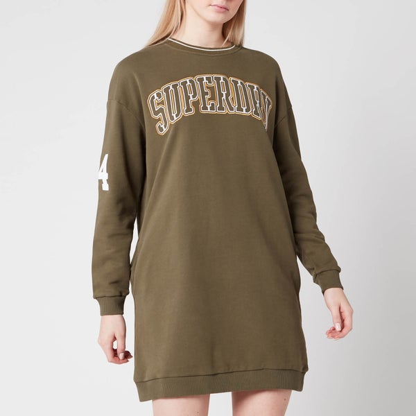 Superdry Women's Coded Sweat Dress - Olive Night
