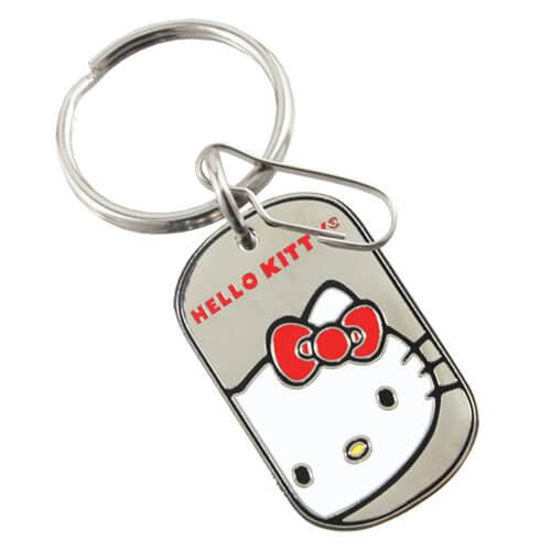 Hello Kitty Core Tag Enamel Key Chain