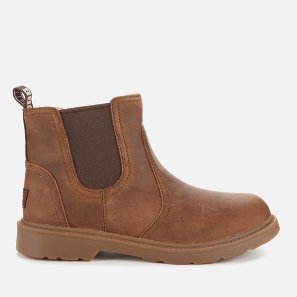 UGG Kids' Bolden Waterproof Leather Chelsea Boots - Walnut