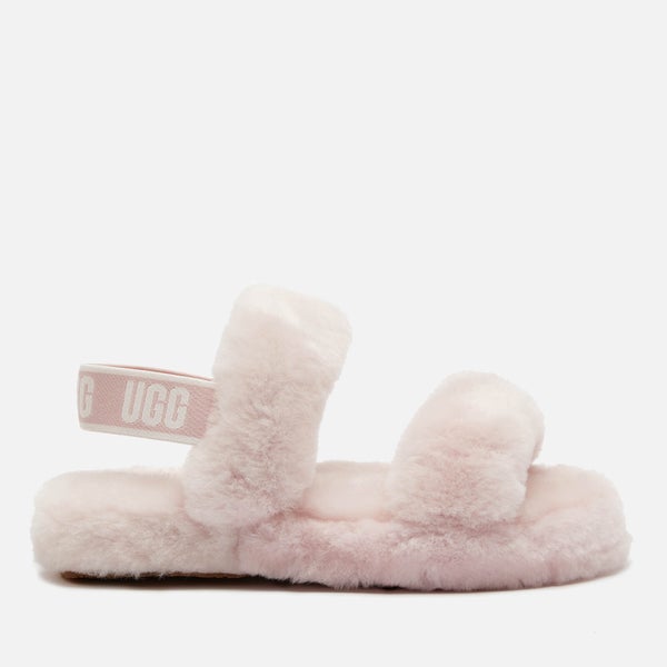 UGG Kids' Oh Yeah Sheepskin Slippers - Seashell Pink