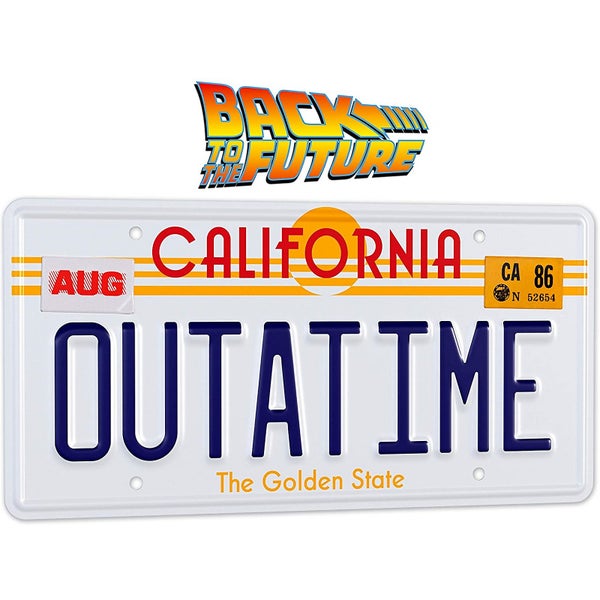 Doctor Collector Back to the Future Outatime Nummernschild als Replik