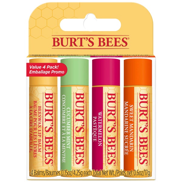 Burt's Bees 100％ナチュラル モイスチャライジング リップバーム（4個入り）