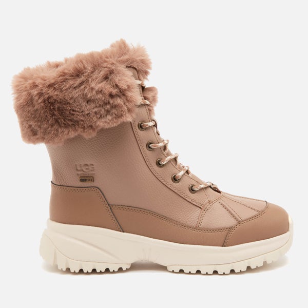 UGG Women's Yose Fluff Waterproof Leather Snow Boots - Caribou