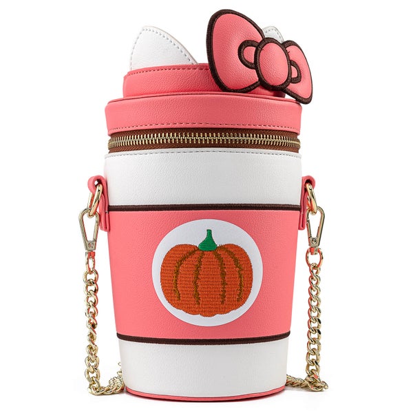 Loungefly Hello Kitty Pumpkin Spice Kitty Cup Crossbody Bag