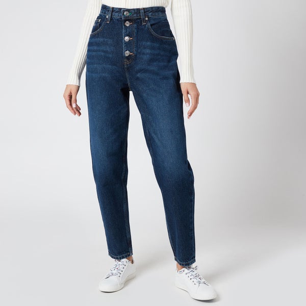 Tommy Jeans Women's Mom Jean Hr Tapered - TJ Save FA Deep Blue Rig