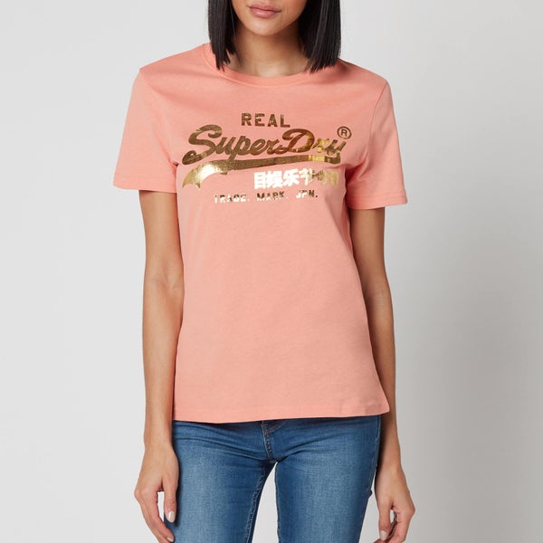 Superdry Women's Vl Luster T-Shirt - Antique Peach