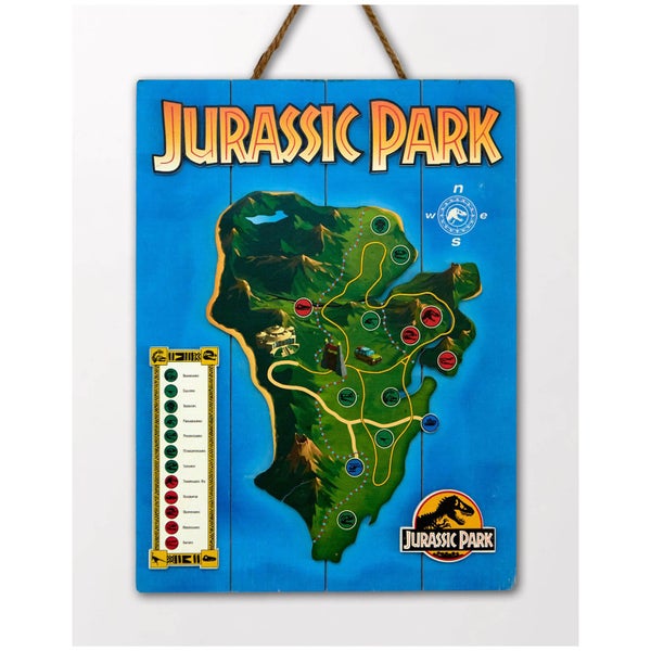 Doctor Collector Jurassic Park Carte de l'île Nublar WoodArts 3D