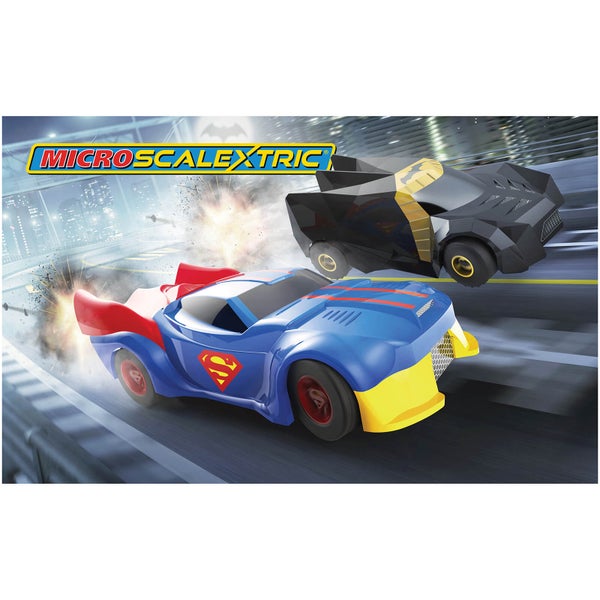 Micro Scalextric Justice League Batman vs Superman Mains Powered Race Set