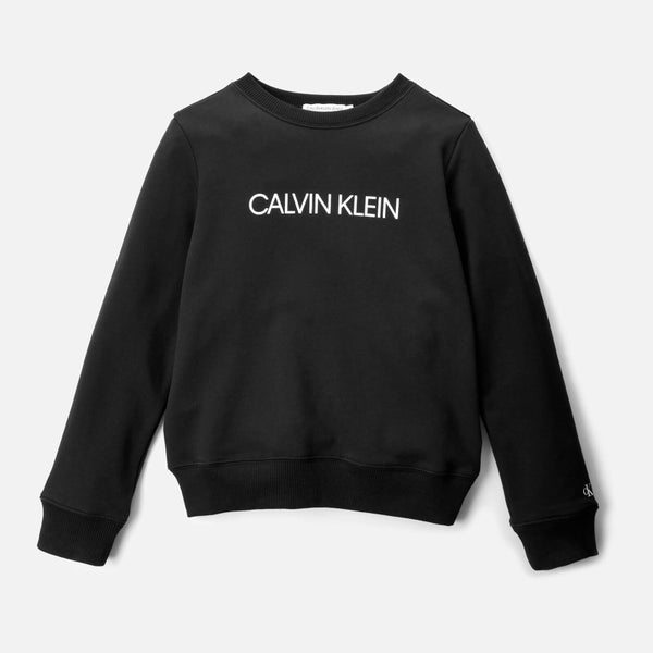 Calvin Klein Kids' Institutional Logo Sweatshirt - CK Black - 8-9 Years