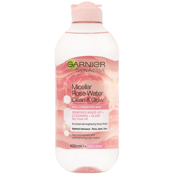 Garnier Agua micelar limpiadora de rosas Clean &amp; Glow 400ml