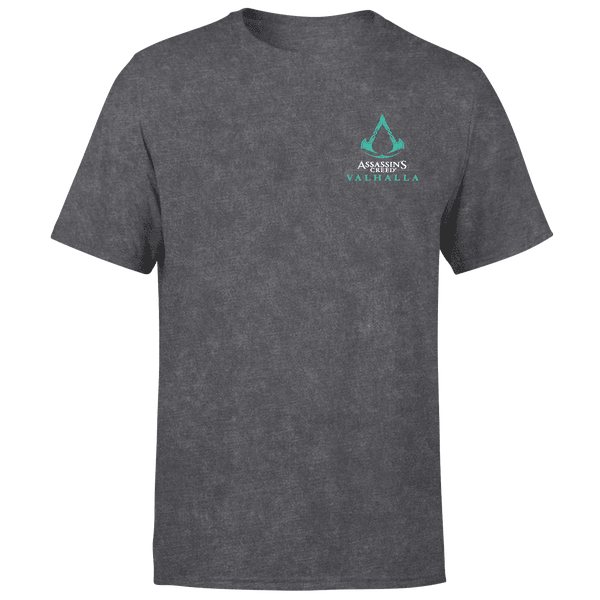 T-Shirt Phosphorescent Assassins Creed Valhalla - Unisex - Noir Délavé