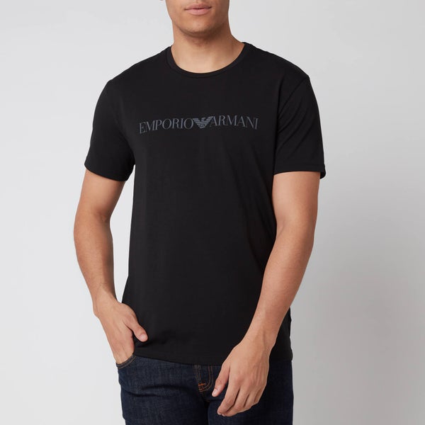 Emporio Armani Men's Textured Logoband T-Shirt - Black