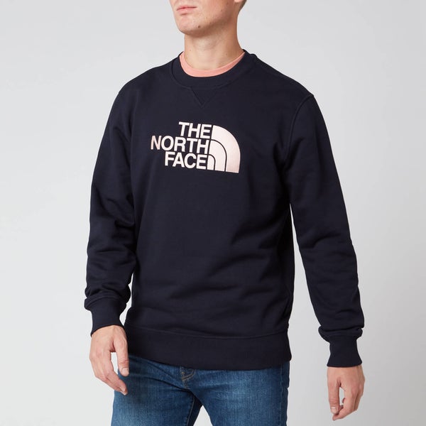 The North Face Men's Drew Peak Crew Sweatshirt - Aviator Navy/Pink Clay