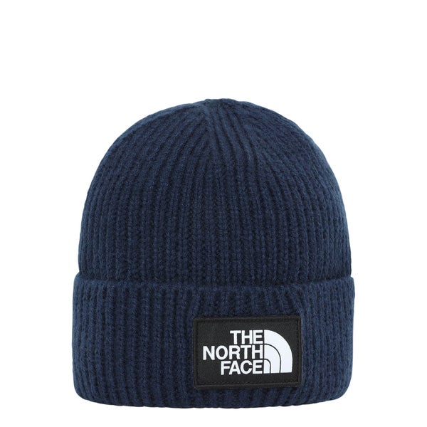 The North Face Logo Box Cuffed Beanie - Navy