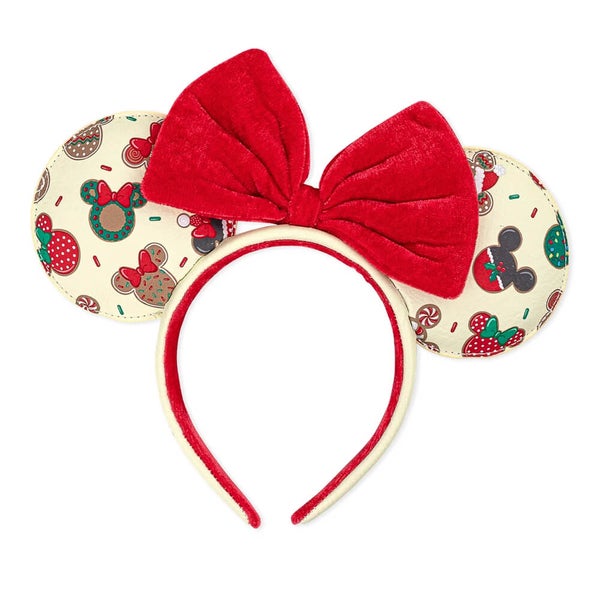 Loungefly Disney Serre-tête Oreilles Mickey et Minnie Cookies de Noël