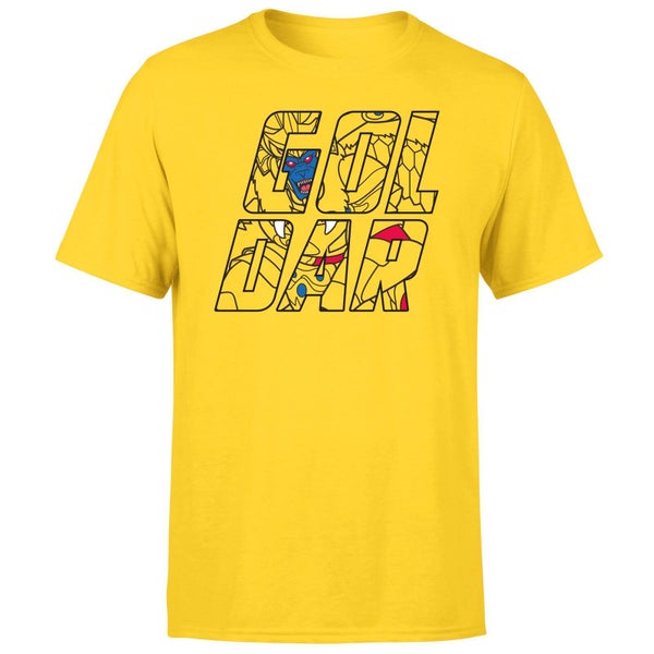 Power Rangers Goldar Text Men's T-Shirt - Yellow