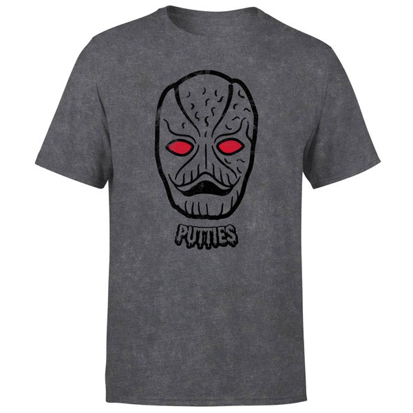 Power Rangers Putty Face Men's T-Shirt - Black Acid Wash