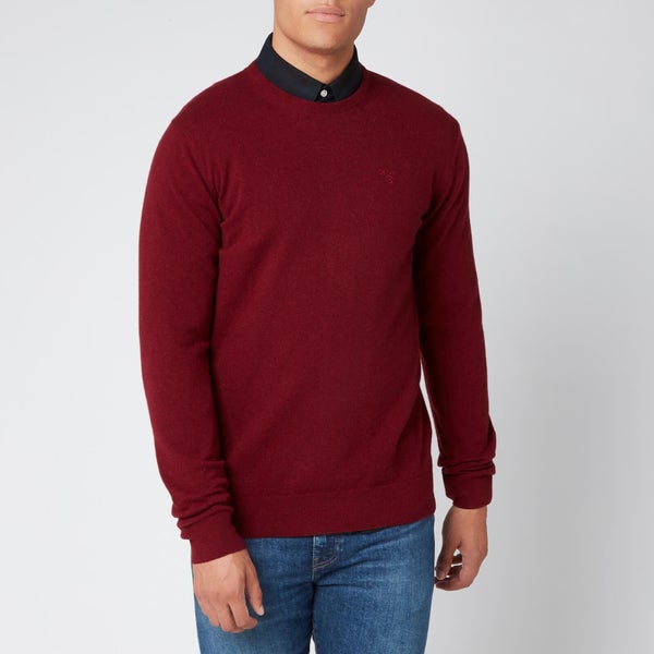Barbour Men's Essential Lambswool Knitted Jumper - Ruby