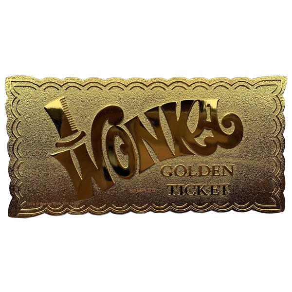 Willy Wonka 24k vergoldete Ticket Limited Edition Replik - Zavvi Exklusiv (50. Jahrestag)