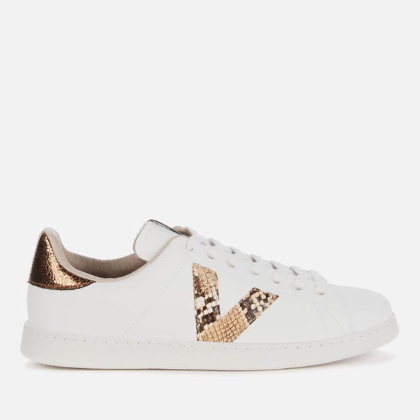 Victoria Women's Sustainable Leather Tennis Trainers - Camel