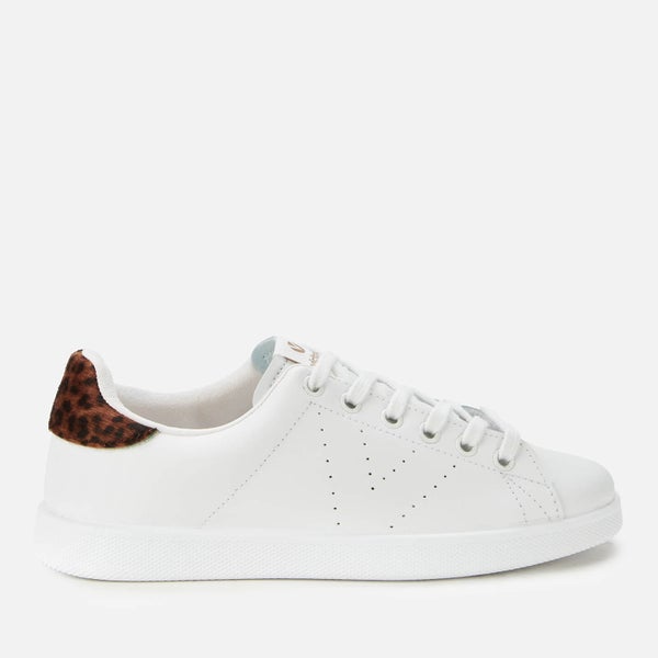 Victoria Women's Sustainable Leather Cupsole Trainers - Leopardo