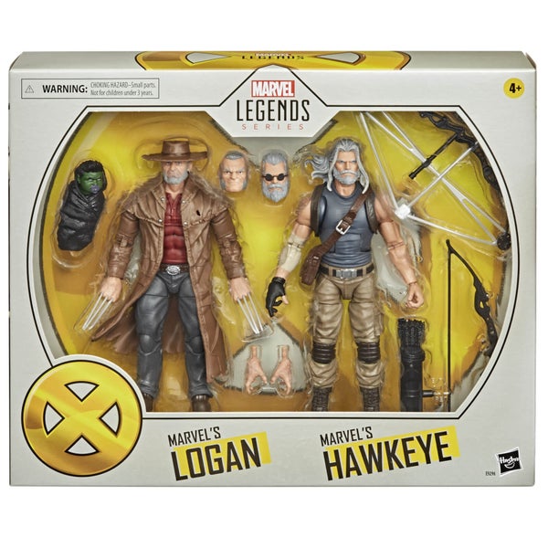 Hasbro Marvel Legends X-Men pack de 2 Figurines articulées Vieux Logan et Hawkeye