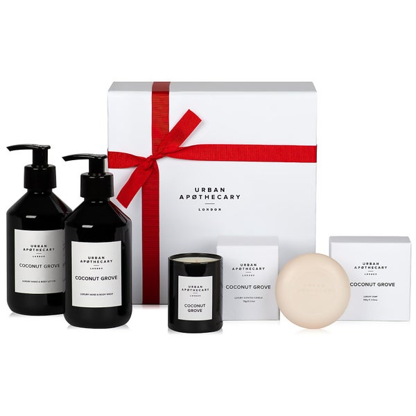 Urban Apothecary Coconut Grove Luxury Bath and Body Gift Set (4 Pieces)