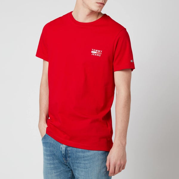 Tommy Jeans Men's Chest Logo T-Shirt - Deep Crimson