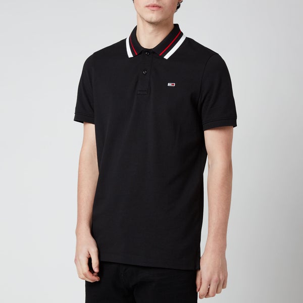 Tommy Jeans Men's Classics Tipped Stretch Polo Shirt - Black
