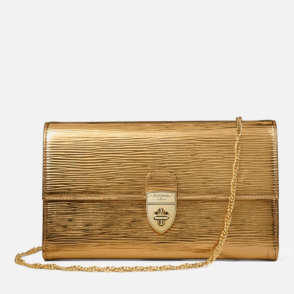 Aspinal of London Women's Mayfair Clutch Purse with Chain - Zoloto