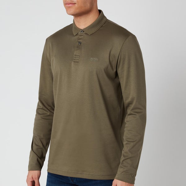 BOSS Men's Pirol Long Sleeve Polo Shirt - Dark Green