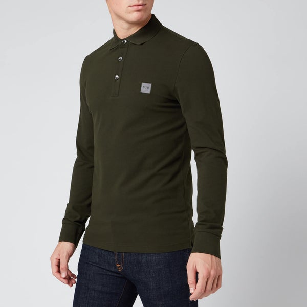 BOSS Men's Passerby Long Sleeve Polo Shirt - Open Green