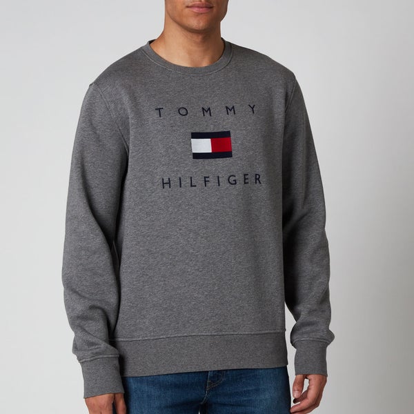 Tommy Hilfiger Men's Flag Sweatshirt - Dark Grey Heather
