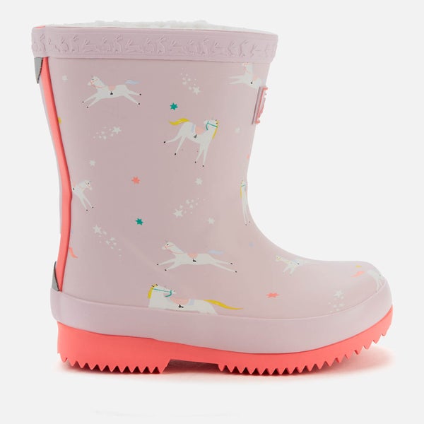 Joules Toddlers' Welly Print Wellies - Pink Unicorns