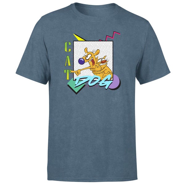 CatDog 90s Style Men's T-Shirt - Navy Acid Wash