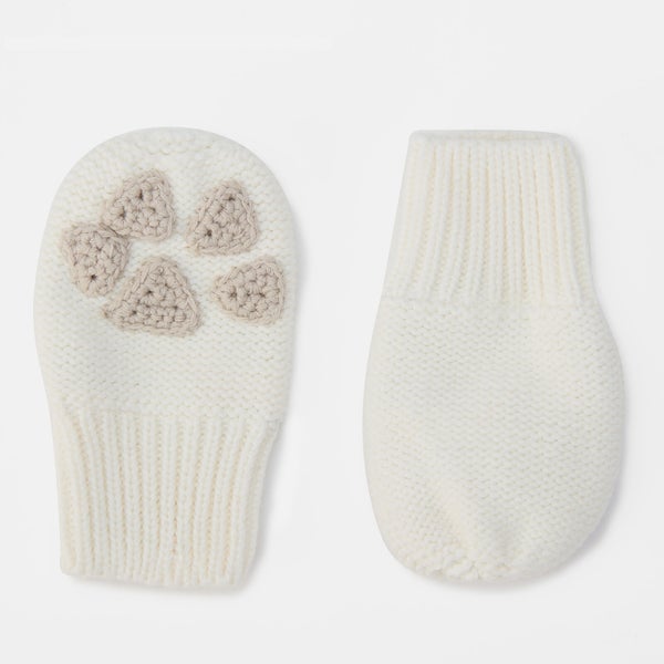 Joules Babies' Paws Mittens - Cream