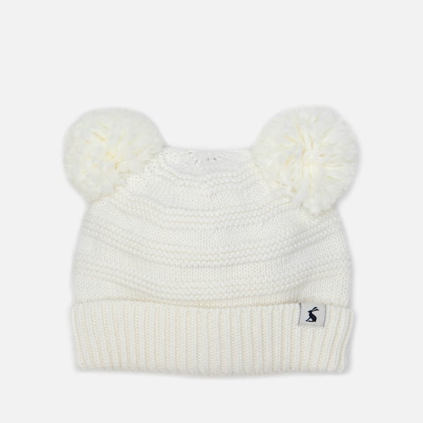 Joules Babies' Pom Pom Knitted Hat - Cream