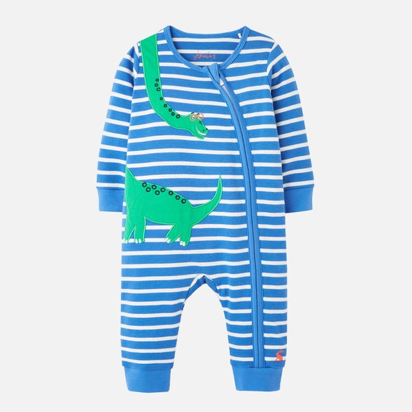 Joules Babies' Winfield Zip Babygrow - Green Dino
