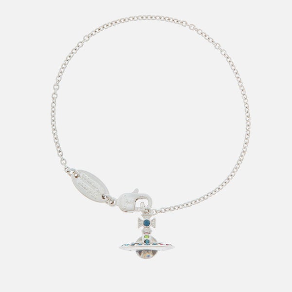 Vivienne Westwood Women's Claretta Orb Bracelet - Rhodium Multi Blue Crystal