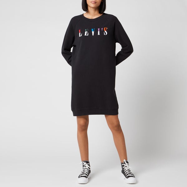 Levi's Women's Crew Sweatshirt Dress - Serif Slit Multicolour Caviar