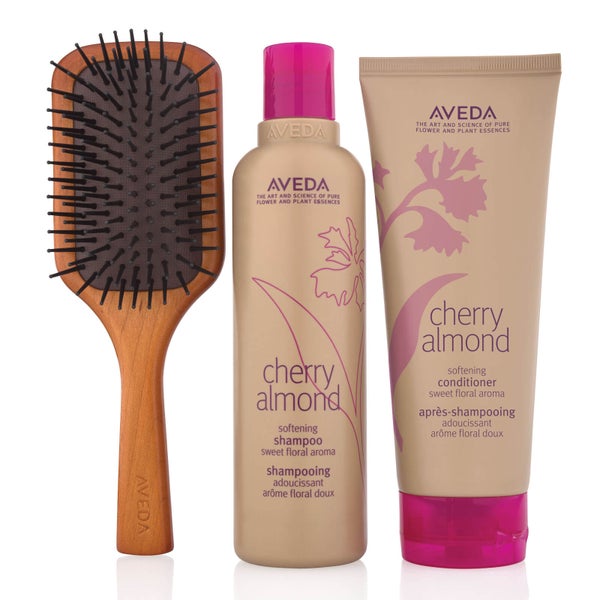 Aveda lookfantastic Exclusive Cherry Almond Haircare and Mini Paddle Brush Set (Worth £41.00)